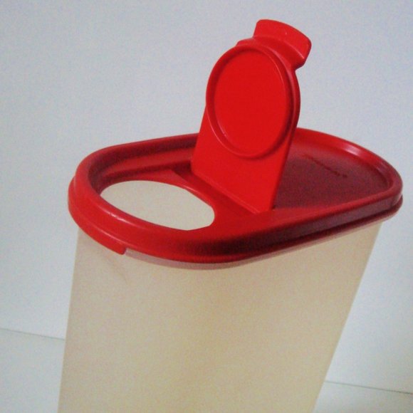 TUPPERWARE Red Pour Lid Modular Cereal Keeper - Picture 4 of 7